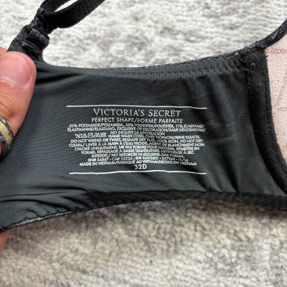 Victoria Body By Victorias Secret Perfect Shape Gray Casual Bra Size 32D - Picture 2 of 5